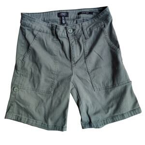 Jones New York Utility Shorts Army Green Size 4 | Mid Rise | 7.5” Inseam